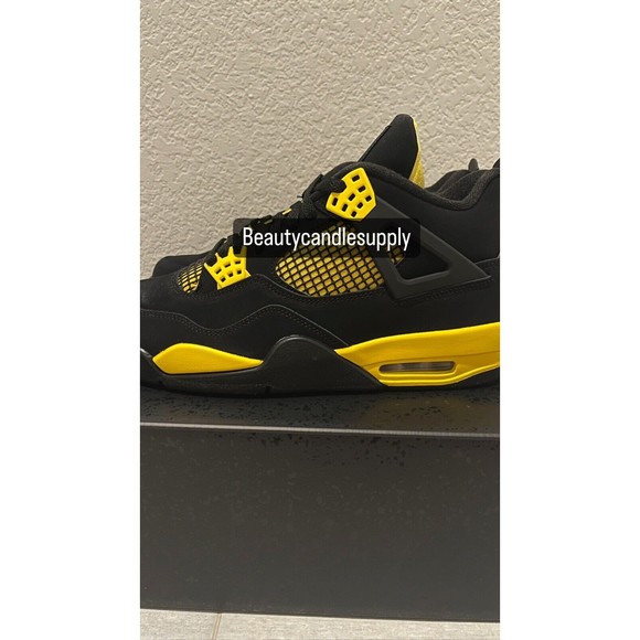 NEW Size 10.5 Men's Jordan 4 Retro Thunder Yellow 2023 DH6927-017 FAST SHIPPING - Picture 4 of 9